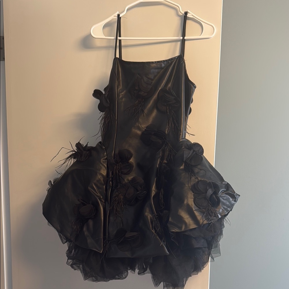 AKIRA Black Ruffled Tiered Babydoll Dress